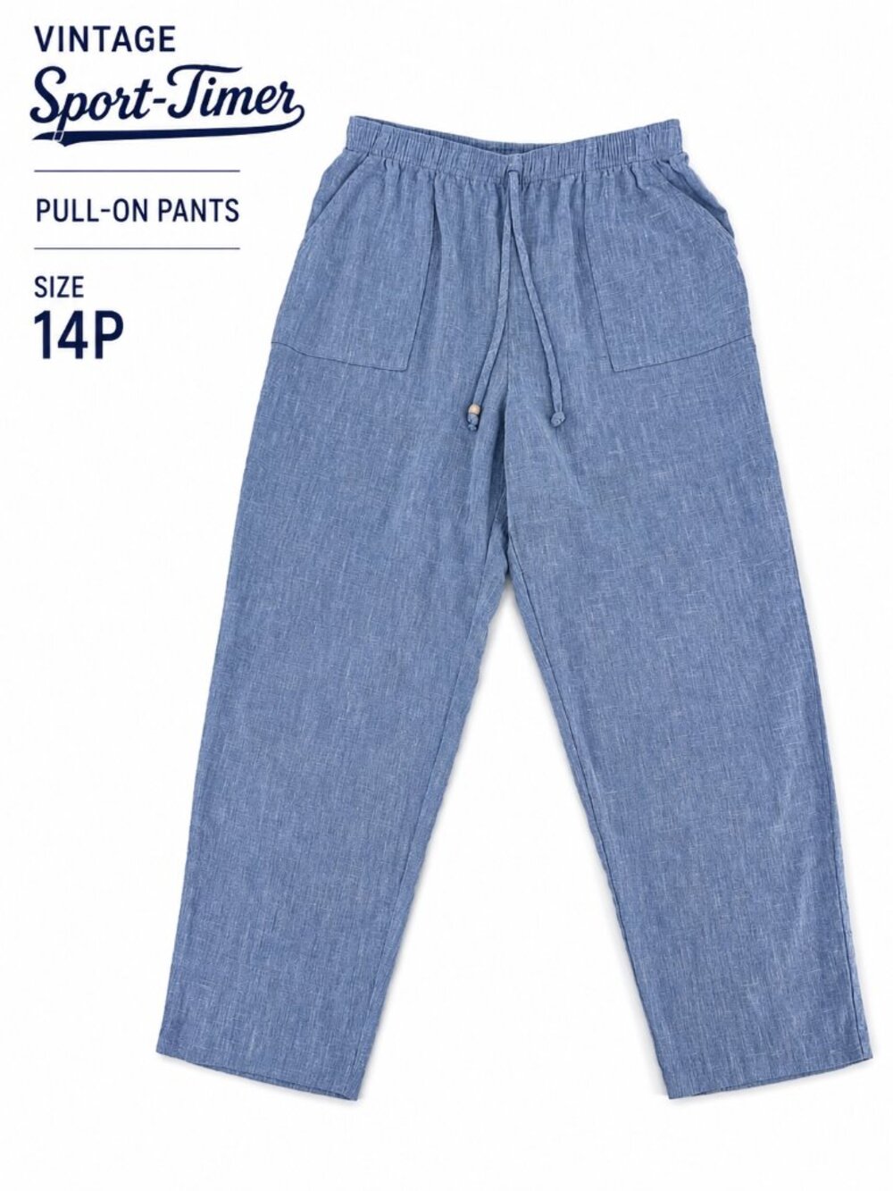 💙 Vintage Sport Timer Petite Pull-On Pants 14P Casual Comfort